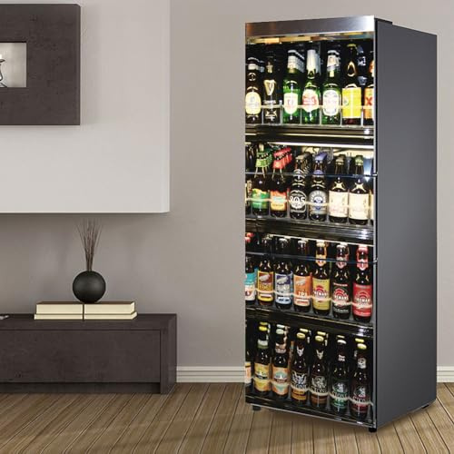 Targawerelax Pegatinas para refrigerador, adhesivo para nevera, cubierta completa para puerta, cubiertas para frigorífico, pegatinas de pared para calcomanía de cocina, lleno de todo tipo de cerveza