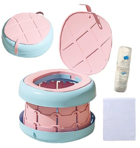 Töpfchen Für Kinder Baby Toilettensitz Ab 1 Jahr Reisetöpfchen Faltbar Für Unterwegs Baby Töpfchen Training Windelfrei Töpfchen Auto Klapptöpfchen Kinder mit 20 Reisen Potty Liners