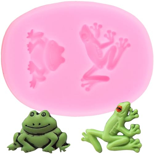 XMOLDNMS Frosch Silikon Fondant Formen für Kuchendekoration Cupcake Topper Süßigkeiten Schokolade Polymer Clay Gummipaste