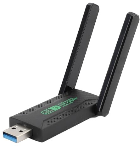 Dongle WiFi USB 3,0 de Alta Ganancia de 1300Mbps, Adaptador WiFi de Doble Banda de 2,4GHz/5GHz para PC/Escritorio/portátil, Compatible con 11/10/8/7/Vista/XP