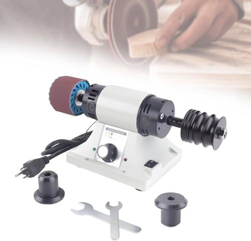 Macchina per lucidatura bordi in pelle elettrica 110V/220V, macchina per levigatura bordi 0-8000RPM con 6 manicotti abrasivi, levigatrice per lucidatura pelle