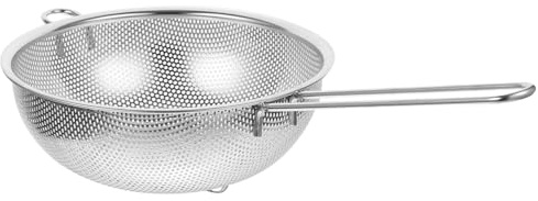 OFFSCH Cestello Scolapasta Per Frutta e Verdura in Acciaio 19,2 Cm Manico Singolo, Filtro a Maglia Fine Per Lavaggio Riso e Scolatura Alimenti, Adatto Per Cucina e Preparazione Pasti