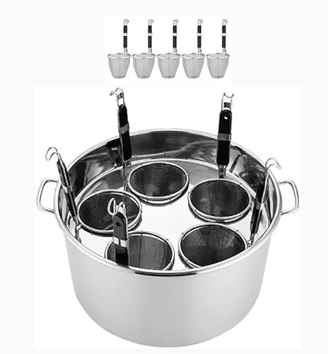 Kommerzielles Nudelkocher-Set aus Edelstahl – Topf mit Trennwand und Sieb für Nudeln, Gemüse – Perfekt für Restaurants und Hobbyköche!