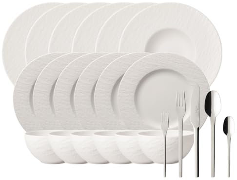 Villeroy & Boch Manufacture Rock Blanc Set 18tlg +Besteckset Tools