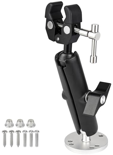Trolling Motor Stabilizer Mount Support for Minn kota Terrova/Riptide Terrova/Ulterra/PowerDrive,Tough-Claw Trolling Motor Shaft Securely&Reduces Vibration,360° Adjustable,Fits up to 2-Inch Bar