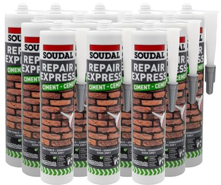Soudal Repair Express Cement Acrylic Polymer Textured (x12) - Dark Grey