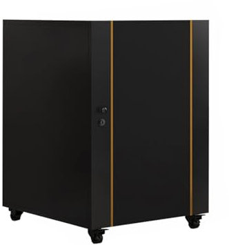WNYAILLL Audio Rack HiFi Regal, Audio-Rack-Schrank für Zuhause, Vintage Plattenspieler Tisch, Stereo TV Ständer, Home-Office-Theater-Küchen-Videoturm-Ausrüstung(Black)