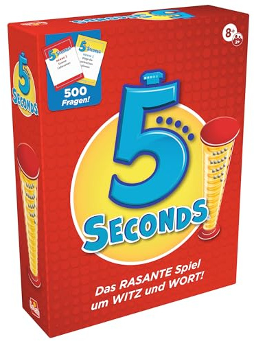 Goliath - 5 Seconds, Gesellschaftsspiel für Erwachsene und Kinder ab 8 Jahren, Fragen beantworten in 5 Sekunden, Spaß & Tempo, Geschenkidee, 2+ Spieler, Deutsch | Gesellschaftsspiel für Erwachsene und Kinder ab 8 Jahren, Fragen beantworten in 5 Sekunden, Geschenkidee, 2+ Spieler, Deutsch