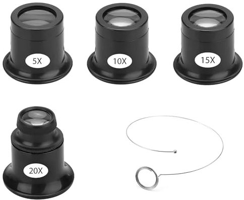 Uhrmacherlupe, Juwelierlupe, Lupenbrille Monokular, Juwelier Okular, Uhrenlupe, Augenlupe Schmuck Lupe, Uhrmacher Auge Okular, Uhrenreparaturlupe, Gravuren Lupe, 5X10X15X20X,für Uhren,Schmuck,Münzen