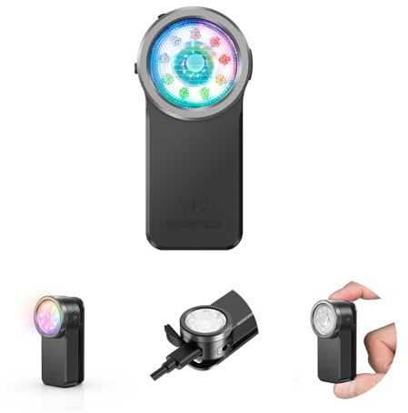 Wurkkos HD03 Mini LED Taschenlampe mit Flutlicht, Fokussiertes Licht RGB | 680 Lumen Superhelle Kleine Clip Lampe, Aufladbar Taschenlampe, IPX6 Blinklicht für den Alltag Camping Notfall-Black