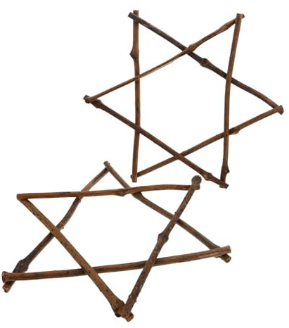 Mobestech Chanukka Dekoration 2 Stück Weinreben Sternform Natürlicher Chanukka Wand Und Fensterschmuck Vielseitig Für Weihnachts- Hochzeits Und Feierdeko Innen Und Außenbereich