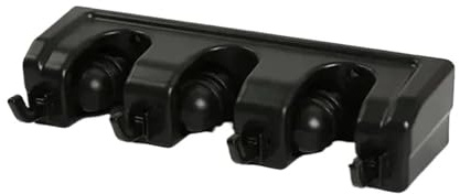 LVUPRTVH Soporte De Pared For Trapeador Y Escoba Resistente, Compatible con 1 Pieza, For Garaje Y Lavandería.(Black 3-Card 4-Hook)