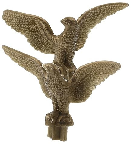 Abaodam 2pcs Flagpole Eagle Head Topper Flag Head Decor for Diy Flag Pole Decor Outdoor Garden Use