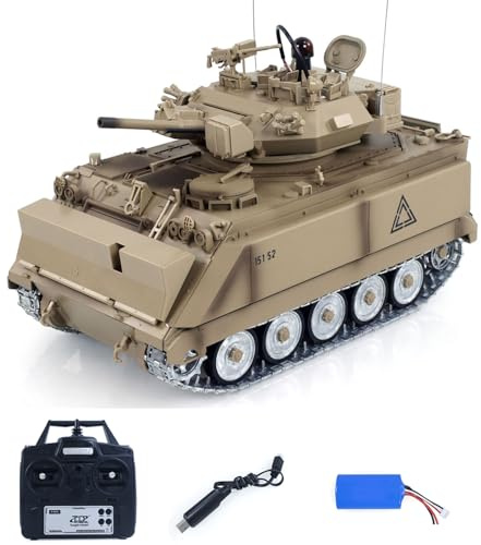 TOUCAN RC HOBBY 1/16 Pro Ver. 1/16 US M2412-A M113A1 MRV RC Panzer Personenträger RTR 3.0 IR Barrel Recoil Muzzle FlashTurret Rotation Metal Getriebe Fernbedienung Panzer Modell 14+
