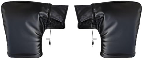 Generisch Beheizte Motorrad-Lenkermuffen, Einfache Installation, 38/25/6 cm, Schneemobil-Handschutz, Winddichte Motorrad-Fäustlinge, Bequem Und Tragbar, Für Roller, Geländefahrzeuge, Schneemobile