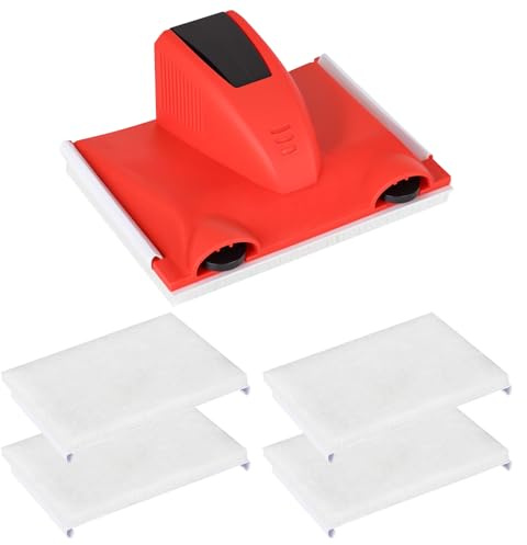 elthmpr Paint Edger Tool - Cutting in Tools for Painting with 4 Replacement Pads, Paint Pad Applicator Decorating Tools for Wall Ceiling Corner and Edges