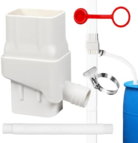 Downspout Rain Diverter Kit - 340g Water Collection System, Efficient Adjustable Connector, Quick Install Drain Adapter | Durable Outdoor Attachment For Barrel Harvesting Garden Roof Gutter Home