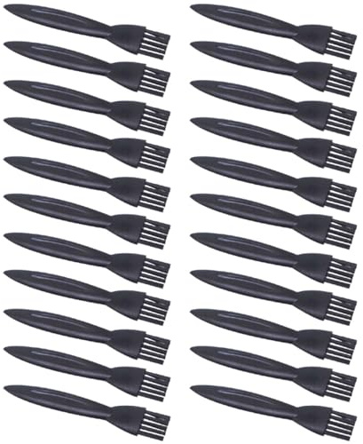 Elektrorasierer Reinigungsbürste 8, 2cm aus Abs, Schwarz, 100 Stück Packung | Einseitige Bürste, für Rasierer und Haushaltsgeräte, Komfortabler Griff, Rutschfester Halt, Robuste Ausführung