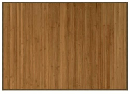 Qnhdfrt Bambusteppich Braun 70x100 cm Rechteckig Modernes Design rutschfest Robustes Material für Living Room Schlafzimmer Esszimmer Balkon