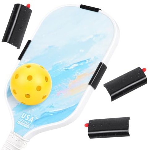 Rolitwils Pesi per pagaia da pickleball, confezione da 6, 3,3 g, con supporto adesivo, doppio sistema di bloccaggio, adatti per pagaie con bordi da 16 mm o 14 mm, clip per regolazione della potenza e