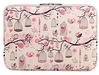 LaoZan Colorful Pattern Shockproof Laptop Sleeve Case Briefcase Computer Case for Notebooks, Ultrabooks,ipad 14 Pink