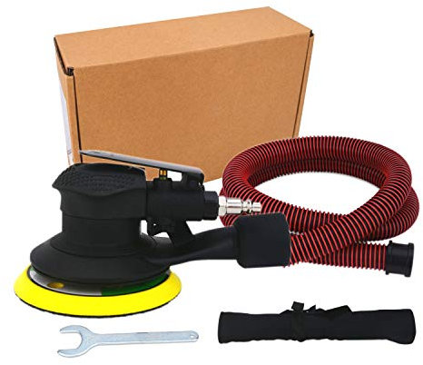 Industriel Ponceuse excentrique 125mm Air comprimé Avec Collecte de poussière, Haute performance Broyeur pneumatique avec, 12000 tr/min, polisseuse multifonction