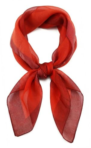 TigerTie Damen Nickituch Chiffon in einfarbig Uni - Leichtes zartes Halstuch - 58 x 58 cm