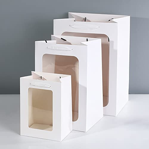 20 Stück Hochzeit Tasche Mit Fenster Vitrine Transparente PVC Geschenktüten Party Geschenk (Klein)