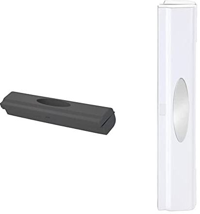 WENKO Folienschneider Perfect-Cutter, Anthrazit & Folienschneider Perfect-Cutter, praktischer Abroller für Frischhaltefolie und Alufolie, Folienspender aus Kunststoff, 38 x 5,2 x 6,7 cm, Weiß