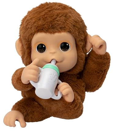 Little Live Pets My Baby Monkey Interaktiver Spielzeugaffe Mango kichert, frisst, nuckelt am Daumen, mit über 50 Geräuschen und Reaktionen für Kinder ab 4 Jahren.