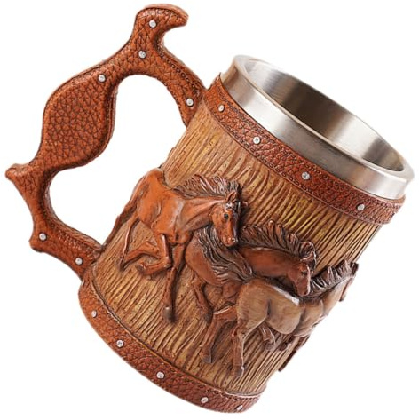 IMIKEYA Bière Viking Tête Mug à Eau Décorative Créative Pour Bar Pratique Gazeuse Portable
