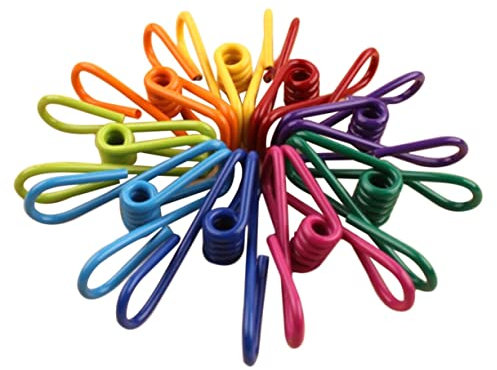 Cabilock 24 Piezas Clips De Comida Ropa Pinzas Metalicas para Alimentos Pinzas para Sellar Bolsas Clips De Alambre Pinzas para Tendedero Multifunción Varios Clips