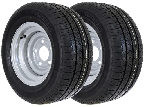The Drive 2x Komplettrad 195/55 R10 C 98/96N M+S für Pkw-Anhänger & Caravan – Felge 6Jx10 H2 ET-4 – Lochkreis 5x112 – Tragkraft 750kg – max. 140 km/h – Hochwertige Ersatzräder für Autoanhänger