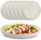 Esilihom 6Pcs Unbreakable Dinner Plates, 22.5cm Plastic Plate Camping Set, Reusable for Salads, Pasta, Parties, Home, Office, Microwave & Dishwasher, Beige