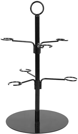 IGTOPS Cocktail Tree Stand, Wine Glass Flight Tasting Display for Drinks, Wine, Cocktails, Martini, Bridal Shower, Mimosa Bar Parties and Events (2 Tier with 6 Holders)