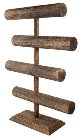 PURPLELILY Schmuckständer mit mehreren Ebenen, 4 Ebenen, Holz, Schmuckständer für Armbänder, Halsketten, Armbänder, Armbänder, Armbänder, Armbänder, Halsketten, Ohrringe, Ornament-Halter für Damen