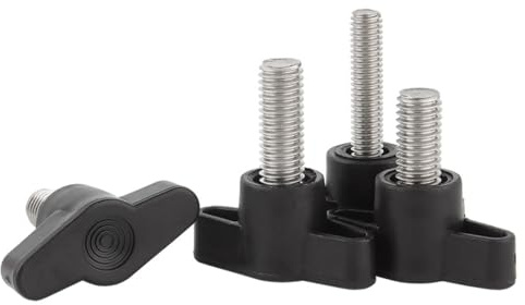 QIRUIRED 4 Stück M6x25mm Rändelschrauben mit Z-Griff - V2A Edelstahl (A2) Kopf Ø 36mm gerändelt Schraubgriff Spannhebel Spannknopf
