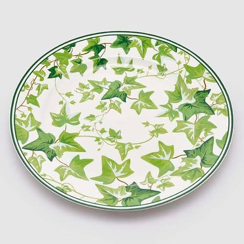 EDG Enzo De Gasperi Piatto da Portata H 2,5 Cm D 30 Cm Bianco e Verde
