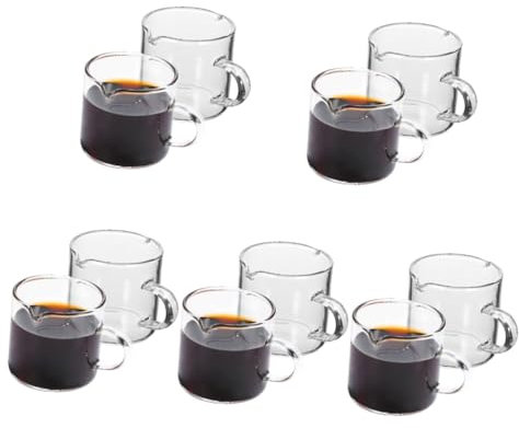 Garneck 10 Pezzi tazza di bicchieri da caffe tazza da caffe bicchieri espresso tazze da caffe tazzine da espresso tazza da in trasparente bicchiere da espresso