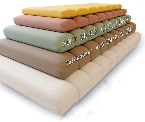 Benutzerdefinierte Sitzbankkissen für Innenbereich, bequem, Anti-Kratzer, Fleece, Erkerfenster-Kissen mit rutschfester Unterseite, 110 x 60 x 6,5 cm