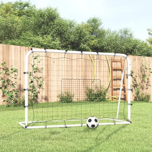 Sporting Goods Artikel-Fußballnetz, Rebounder, Weiß & Schwarz, 184 x 61 x 123 cm, Stahl und PE