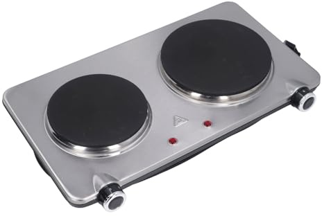 Stufa Elettrica in Ceramica a Doppia Testa Piastra Elettrica in Ceramica Professionale 1500W 1000W Stufa in con Controllo Preciso della Temperatura a Doppia