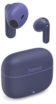 Hama TWS Bluetooth Kopfhörer kabellos Freedom Light II (Bluetooth 5.3 Wireless Earbuds, In-Ear Kopfhörer telefonieren, Mikrofon, Touch Control, Sprachsteuerung, 20h Spielzeit, Ladebox USB-C) blau