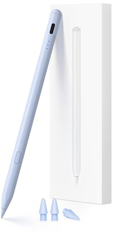 Pencil for iPad (2018-2026), USB-C Fast Charging Stylus Pen, Pixel-Perfect Tilt Sensitivity for Apple iPad 11/10/9/8/7/6/A16, iPad Mini 7/6/5, iPad Air M4/M3/M2 11/13/5/4/3, Pro M5/M4 13/12.9″/11″