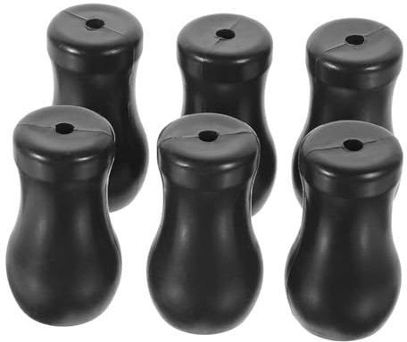 6pcs Black Pvc Blind Cord Pull Knobs Curtain Drops Accessories Waterproof Curtain Pull Ends for Blinds and Windows