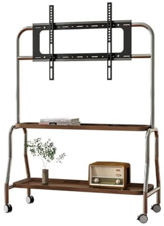 Soporte universal de TV para 40 televisores de 75 pulgadas con ruedas de doble estante y capacidad de 190 libras