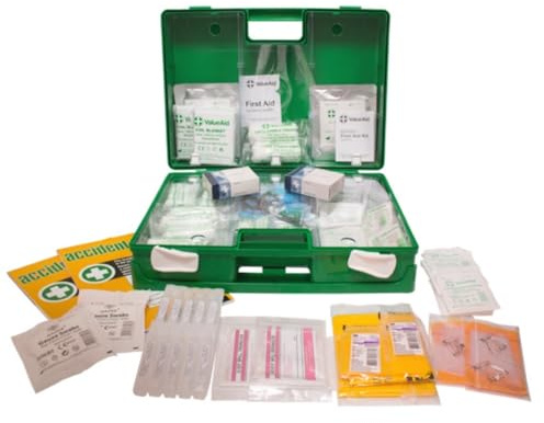 Value Aid Premium BS8599-1:2019 First Aid Kit, Deluxe Hard Case, Workplace & Office Safety, Fully Stocked, HSE Compliant