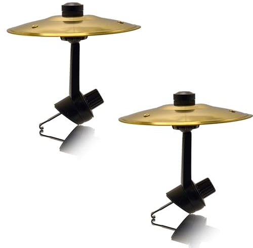 2 Stück Car Crash Cymbal, Auto-Trommel-Lüftungsschlitz, Car Cymbals Air Vent, Eisen-Auto-Entlüftungsdekoration, lustiges Musikinstrument-Zubehör für Schlagzeuger, Musikliebhaber (Gold)