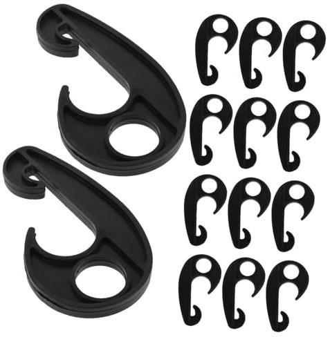 Anneome 20pezzi Gancio in Filo di Plastica per Copertura Parasole Ganci per Telone Antipioggia e Telo per Auto Clip in Plastica per Campeggio e attività all Aperto
