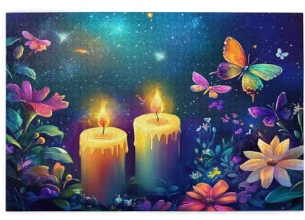 Puzzle 3000 Teile, Puzzle Erwachsene, Holzpuzzle Schmetterling Impossible Jigsaw, Clevere Rätsel, HD Farbe Jigsaw mit Geschenkbox Verpackung for Room Decor, Geschenke für Frauen Zen 122x81cm p-1154
